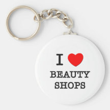 Amo tiendas de belleza llavero
