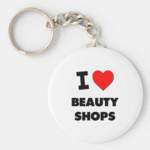 Amo tiendas de belleza llavero