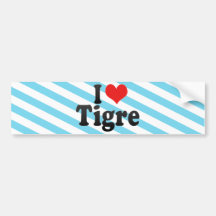 Amo Tigre Etiqueta De Parachoque