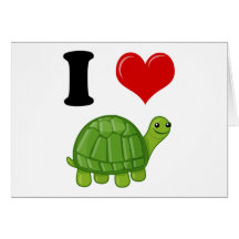 Amo tortugas felicitación