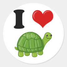 Amo tortugas pegatinas  