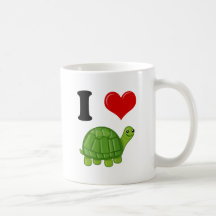 Amo tortugas taza