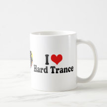 Amo trance duro taza de café