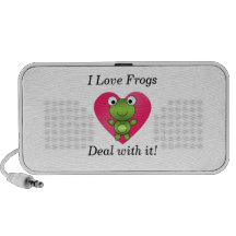 Amo trato de las ranas con él iPod altavoz