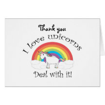 ¡Amo trato de los unicornios con él! Felicitación