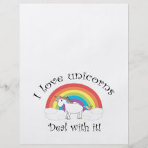 ¡Amo trato de los unicornios con él! Flyer A Todo Color