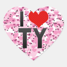 Amo TY Pegatina Corazón