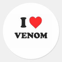 Amo veneno etiqueta redonda