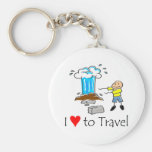 Amo viajar las camisetas y los regalos llaveros
