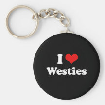Amo Westies Llaveros Personalizados
