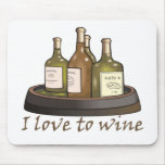 Amo wine las camisetas y los regalos alfombrillas de raton 