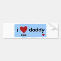 amo xoxo del papá etiqueta de parachoque