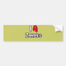 AMO ZOMBIES.png Pegatina De Parachoque