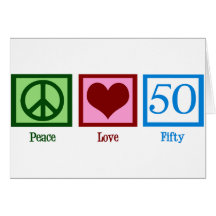 Amor 50 de la paz felicitación