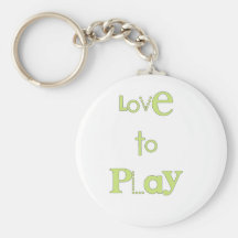 Amor a jugar (letras verdes) llaveros