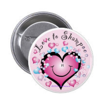 Amor al ©StyleStickers™ del botón del champú Pins