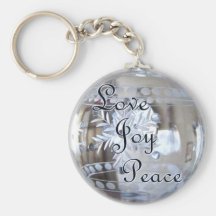 ¡Amor, alegría, paz! Llavero Personalizado