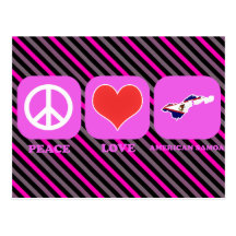 Amor American Samoa de la paz Tarjetas Postales