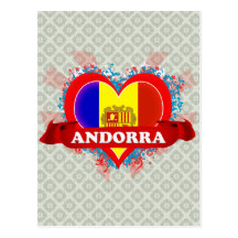 Amor Andorra del vintage I Postal