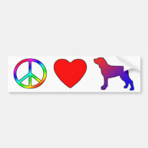 Amor Bracchi Italiani de la paz Pegatina De Parachoque