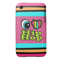 Amor brillante Hip Hop del corazón I del ojo Case-Mate iPhone 3 Funda