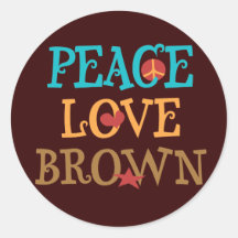 Amor BROWN - senador Scott BROWN de la paz Pegatinas