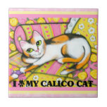 Amor CeramicTile/Trivet del gato de calicó Azulejo