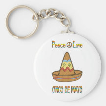 Amor Cinco de Mayo de la paz Llavero
