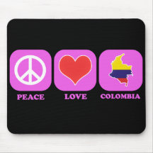 Amor Colombia de la paz Alfombrilla De Ratón