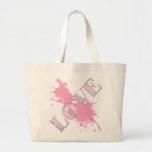 AMOR CON LA SALPICADURA ROSADA DE LA PINTURA BOLSA