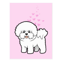 Amor de Bichon Frise Postales