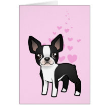 Amor de Boston Terrier Felicitacion