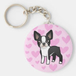 Amor de Boston Terrier Llaveros