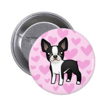 Amor de Boston Terrier Pin