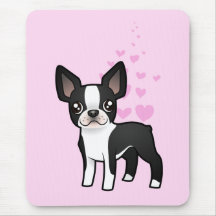 Amor de Boston Terrier Tapetes De Ratón