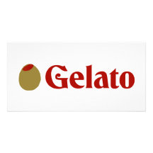 (Amor de I) Gelato verde oliva Tarjeta Personal