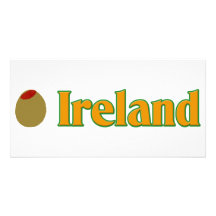 (Amor de I) Irlanda verde oliva Tarjeta Fotográfica