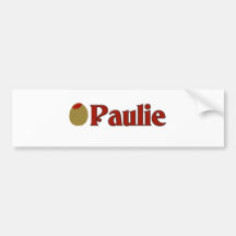 (Amor de I) Paulie verde oliva Etiqueta De Parachoque