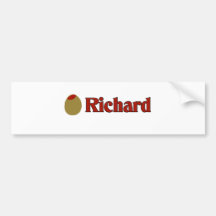 (Amor de I) Richard verde oliva Pegatina De Parachoque
