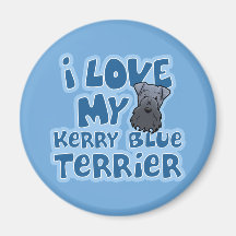 Amor de Kawaii I mi azul de Kerry Terrier Imanes De Nevera