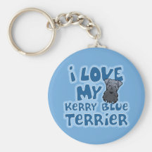Amor de Kawaii I mi azul de Kerry Terrier Llaveros
