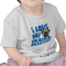 Amor de Kawaii I mi Bullmastiff Camiseta
