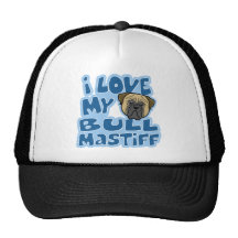 Amor de Kawaii I mi Bullmastiff Gorros Bordados