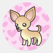 Amor de la chihuahua (capa lisa) etiqueta