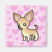 Amor de la chihuahua (capa lisa) iman de frigorífico