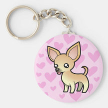 Amor de la chihuahua (capa lisa) llavero personalizado