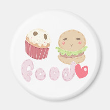 Amor de la comida iman de frigorífico