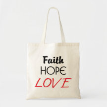 Amor de la esperanza de la fe bolsas