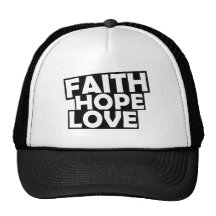 Amor de la esperanza de la fe gorro