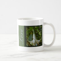 Amor de la flor blanca taza